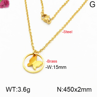 Fashion Brass Necklace  F5N200042ablb-J125
