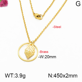 Fashion Brass Necklace  F5N200043ablb-J125