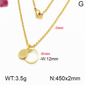 Fashion Brass Necklace  F5N200044ablb-J125