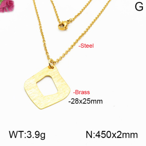 Fashion Brass Necklace  F5N200046vbll-J125
