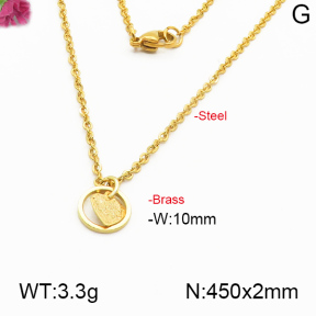 Fashion Brass Necklace  F5N200047ablb-J125