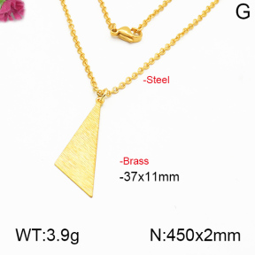 Fashion Brass Necklace  F5N200049vbll-J125