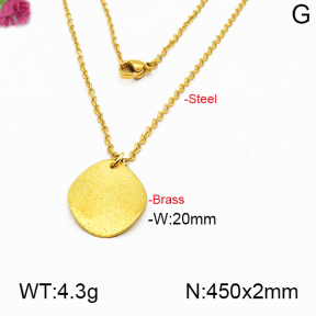 Fashion Brass Necklace  F5N200050vbll-J125