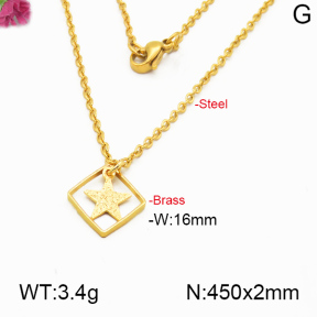 Fashion Brass Necklace  F5N200051ablb-J125