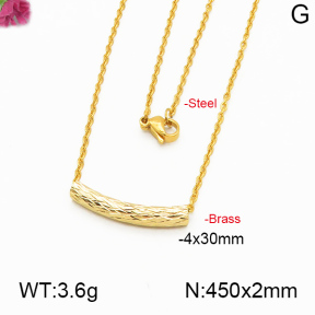 Fashion Brass Necklace  F5N200056vbll-J125