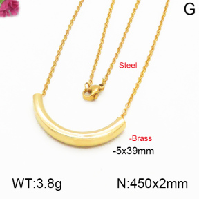 Fashion Brass Necklace  F5N200057vbll-J125