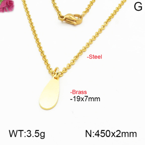Fashion Brass Necklace  F5N200062ablb-J125