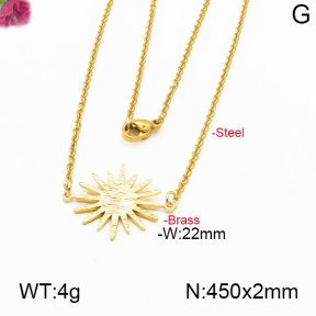 Fashion Brass Necklace  F5N200063vbll-J125