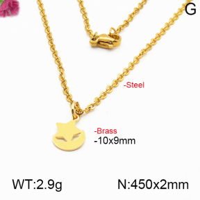 Fashion Brass Necklace  F5N200065ablb-J125