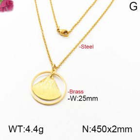 Fashion Brass Necklace  F5N200067ablb-J125