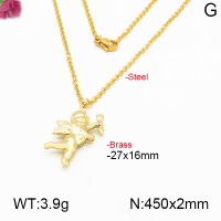 Fashion Brass Necklace  F5N200068ablb-J125