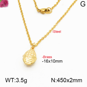 Fashion Brass Necklace  F5N200070ablb-J125