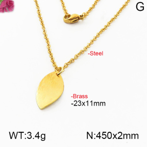 Fashion Brass Necklace  F5N200071ablb-J125