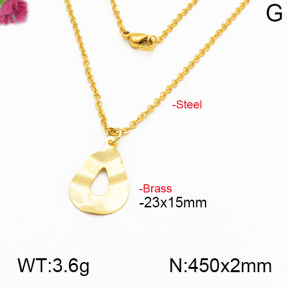 Fashion Brass Necklace  F5N200072ablb-J125