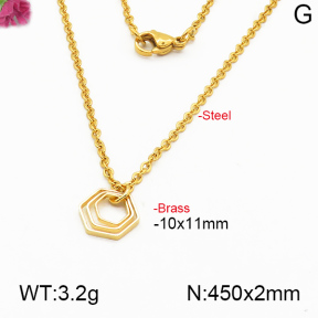 Fashion Brass Necklace  F5N200073ablb-J125