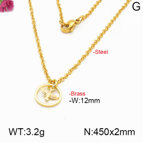 Fashion Brass Necklace  F5N200075ablb-J125