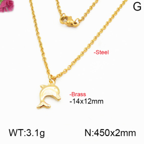 Fashion Brass Necklace  F5N200076ablb-J125