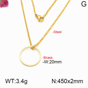 Fashion Brass Necklace  F5N200077ablb-J125