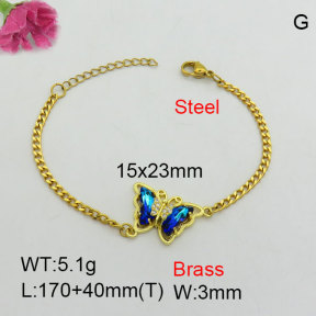 Fashion Brass Bracelet  F3B404676vbpb-J111