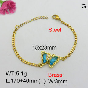 Fashion Brass Bracelet  F3B404678vbpb-J111