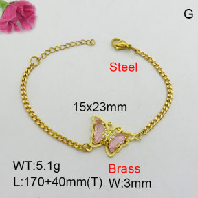 Fashion Brass Bracelet  F3B404683vbpb-J111
