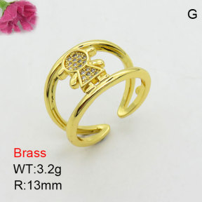 Fashion Brass Ring  F3R400958bbov-J111