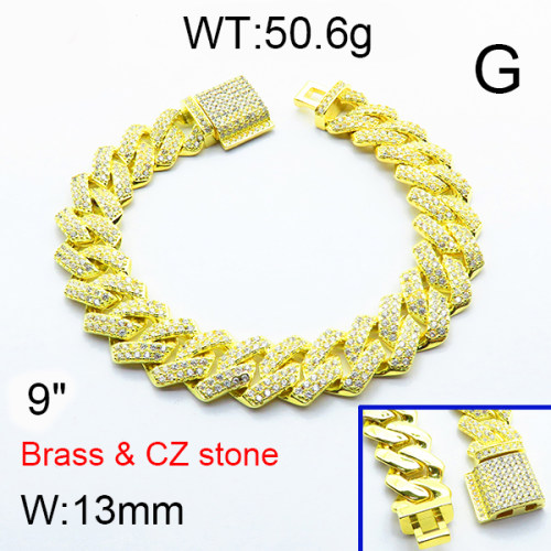 Fashion Brass Bracelet  F6B404763bnbb-905