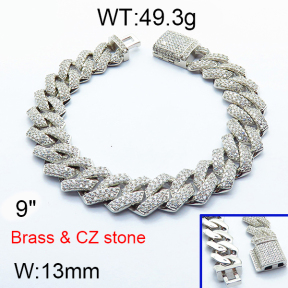 Fashion Brass Bracelet  F6B404764bnmb-905