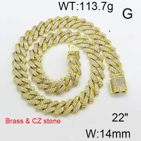 Fashion Brass Necklace  F6N403385hllb-905
