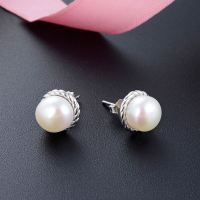 925 Silver Earrings  P:10mm,Shell pearl：8.3mm  JE0453vhnl-M112  YJAR001916