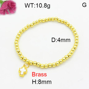 Fashion Brass Bracelet  F3B300286bblo-G030