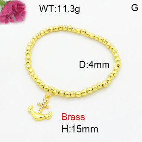Fashion Brass Bracelet  F3B404688aakm-G030