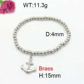 Fashion Brass Bracelet  F3B404689aakm-G030