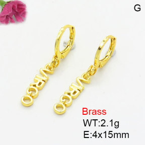 Fashion Brass Earrings  F3E200377aaik-G030