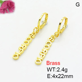 Fashion Brass Earrings  F3E200380aaik-G030