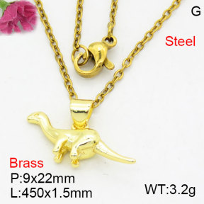 Fashion Brass Necklace  F3N200140vaia-G030