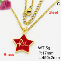 Fashion Brass Necklace  F3N300463aahn-G030