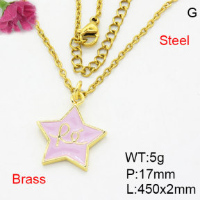 Fashion Brass Necklace  F3N300468aahn-G030
