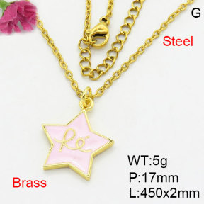 Fashion Brass Necklace  F3N300470aahn-G030