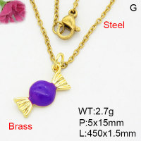 Fashion Brass Necklace  F3N300503aahn-G030