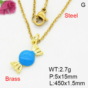 Fashion Brass Necklace  F3N300506aahn-G030