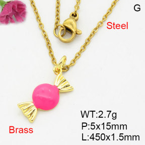 Fashion Brass Necklace  F3N300508aahn-G030