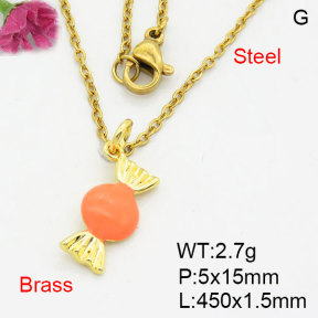 Fashion Brass Necklace  F3N300509aahn-G030