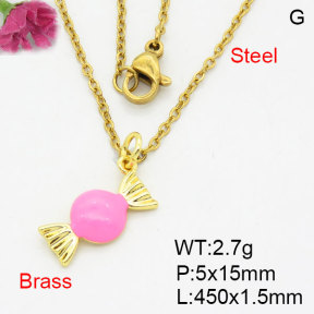 Fashion Brass Necklace  F3N300510aahn-G030