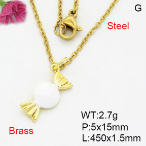 Fashion Brass Necklace  F3N300511aahn-G030