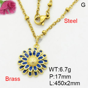 Fashion Brass Necklace  F3N300514avja-G030