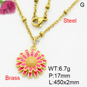 Fashion Brass Necklace  F3N300515avja-G030
