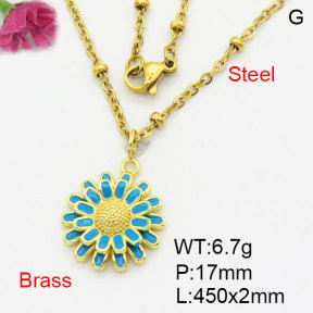 Fashion Brass Necklace  F3N300517avja-G030