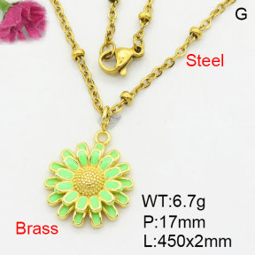 Fashion Brass Necklace  F3N300518avja-G030