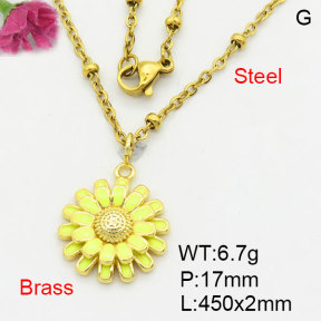 Fashion Brass Necklace  F3N300519avja-G030